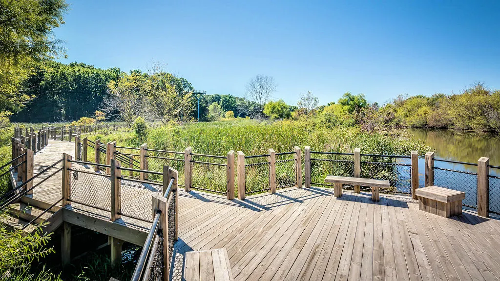 Galien River Park and Nature Preserve viewed from platform